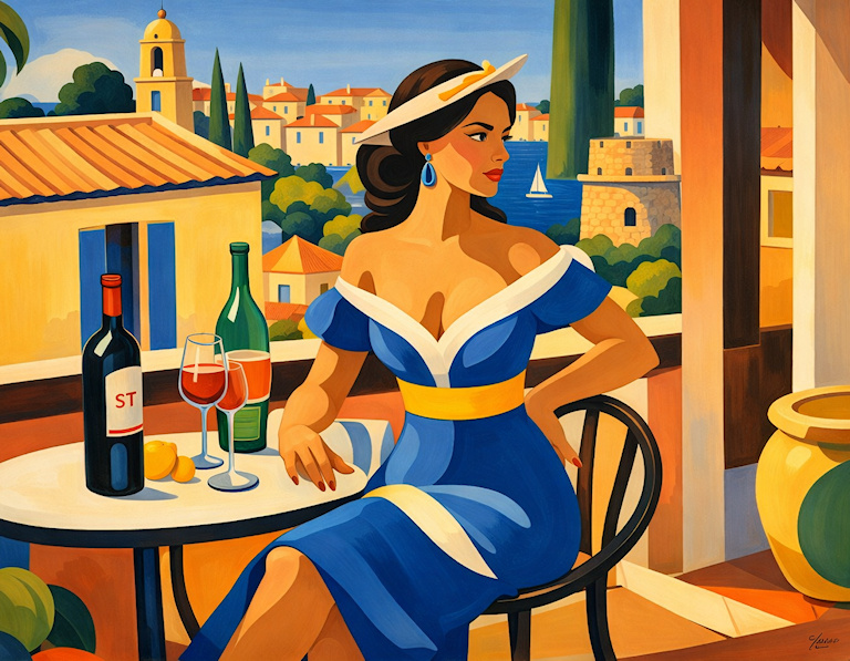 Café terraces overlooking the port — where days unfold slowly